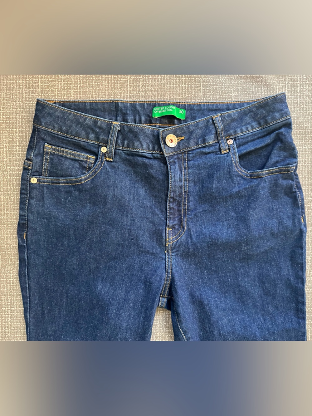 United Colors of Benetton Women’s Jeans Size 30 Dark Wash Bootcut Stretch Denim - Picture 3 of 10